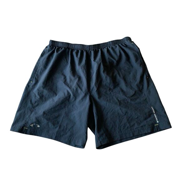 Under Armour Heat Gear Mesh Lined Swim Trunks Men's Pockets Drawstring XL Black - Picture 1 of 16